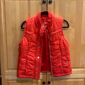 Red silky vest